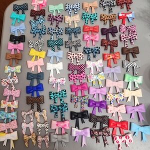 Silicone Bows Beads Beaded Pen Phone Chains Car Charms Keychains Crafts Colorful